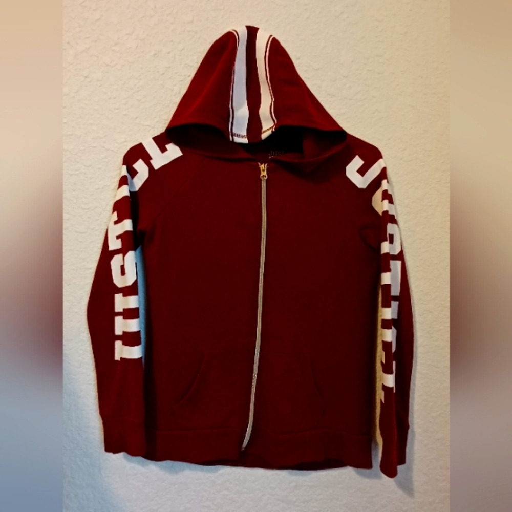 Justice girls red sweater size 10